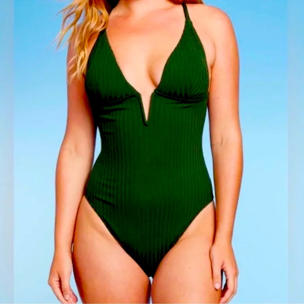 Vibrant Pink and Green Floral One Piece Swimsuit